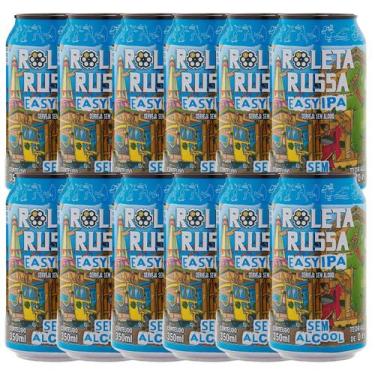 Imagem de Cerveja Roleta Russa Easy IPA Sem Álcool Sem Glúten 350ml 12un