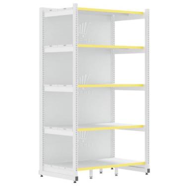 Imagem de Rack Fit Parede 1 Inicial 2,02X0,90X0,60 5 Bandejas Amapá, Branco Perf