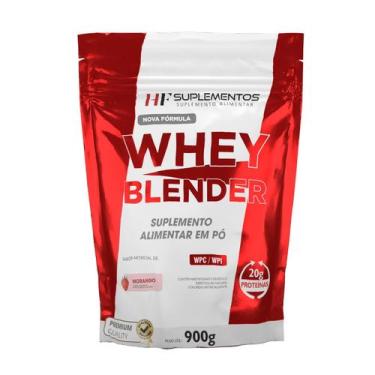 Imagem de Whey blender concentrado morango 900g hf suplementos