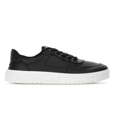Imagem de Tênis Moleca Napa Sardenha Recortes Preto - Feminino-Feminino