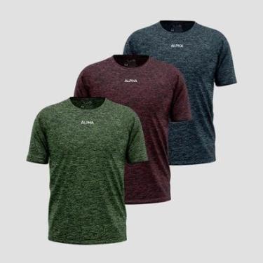 Imagem de Kit 3 Camisetas Dry Alpha Co Masculina-Masculino