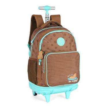Imagem de Mochila Rodas Escolar Infantil 18" Capivara Up4You MC49652UP Cor:Verde