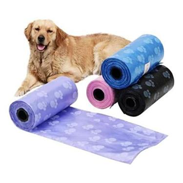 Imagem de Saco Coletor Fezes Pet 4 Peças Pratico Saquinho Higiênico Cata caca