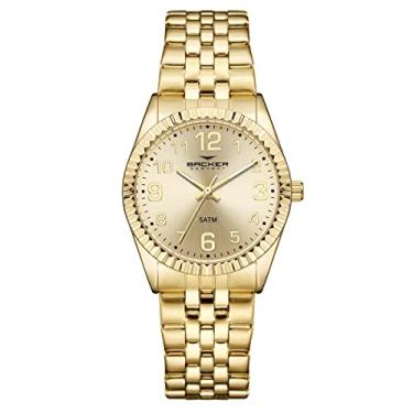 Imagem de Relógio Backer Feminino Ref: 10311145f Ch Clássico Dourado