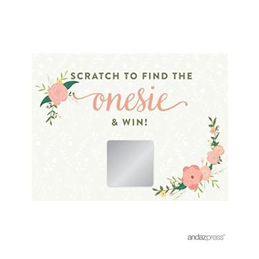 Imagem de Andaz Press Floral Rosas Menina Chá de Bebê Festa, Cards Scratch Off Winner