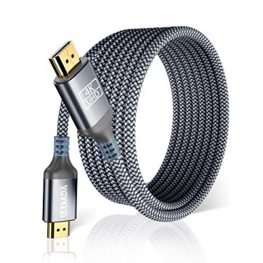 Imagem de Cabo HDMI 4K de 18 Gbps, Akoada de alta velocidade 18 Gbps Hdmi 2.0 Ethernet-30AWG Nylon trançado 4K 60Hz HDR vídeo HDCP2.2 3D 2160P 1080P ARC compatível com UHD TV, PS4/3, X-Box, monitor 4K Fire Netflix, etc.