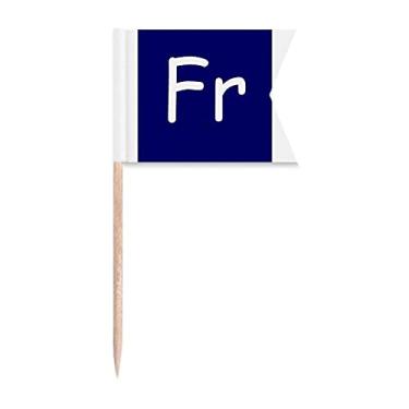 Imagem de França Simplista Símbolo de Moeda FRF Bandeiras de Palito de Dentes Marcação para Festa Bolo Comida Prato de Queijo