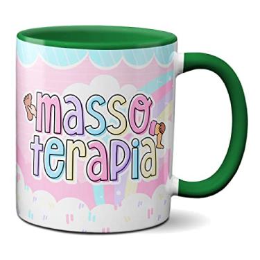 Imagem de Caneca Massoterapia Profissional Massoterapeuta Presente (Verde)