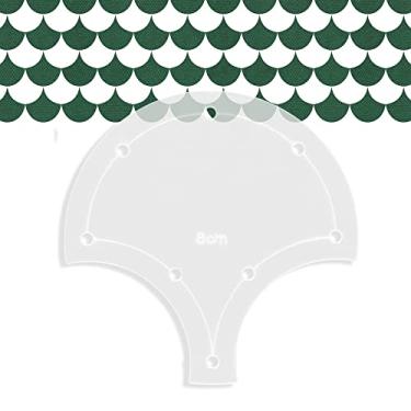 Imagem de Régua Gabarito Concha Escama 8cm Patchwork Scrapbook