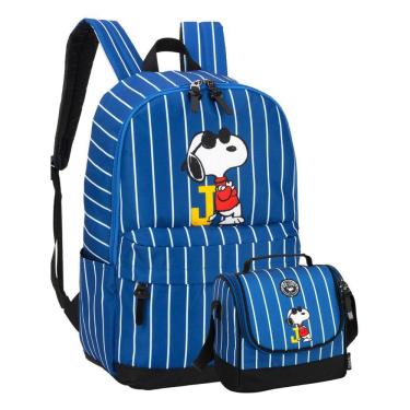 Imagem de Mochila Escolar Snoopy com Compartimento para Notebook 42cm