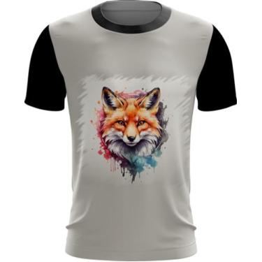 Imagem de Camiseta Dryfit Raposa Fox Ilustrada Abstrata Cromática 2 - Kasubeck S