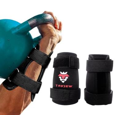 Imagem de Protetores de pulso Kettlebell, alças ajustáveis para ajuste confortável, proteção de 7 mm - cobre pulso e antebraço, desgaste na pele e na camisa, leve e durável (par)