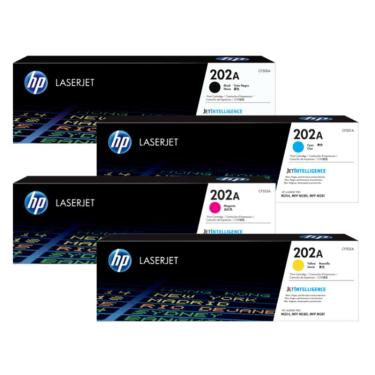 Imagem de Kit 4 Cores Toner HP 202A M281FDW M254DW Original I BK+C+Y+M