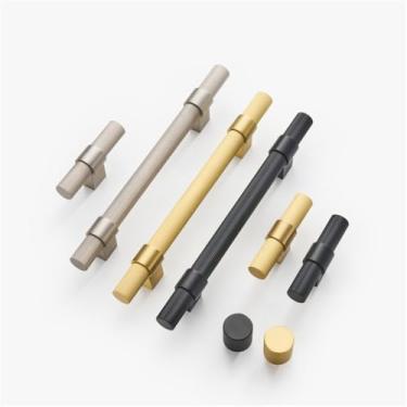 Imagem de Puxadores de móveis de bronze listrado armário armário cômoda caixa de sapato gaveta botões de armário t-bar, qbcf, l, china