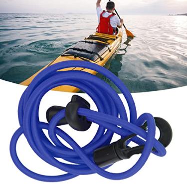 Imagem de VGEBY Kayak Paddle Rope, Paddle Leash Rope DIY Elastic Buckle Rope for Canoe Accessory(Blue) Rowing Supplies