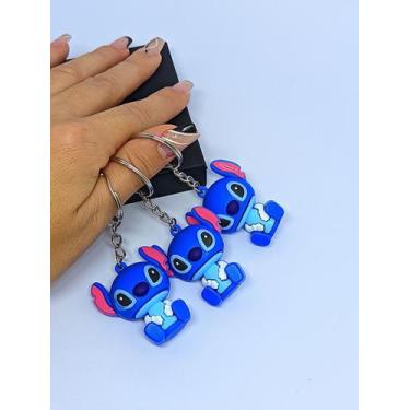 Imagem de Chaveiro Lilo Stitch 3D Boneco Miniatura Emborrachado Borracha Porta C
