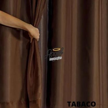 Imagem de Cortina Blackout Corta Luz Janela Sala Quarto Escritório com Tecido e 