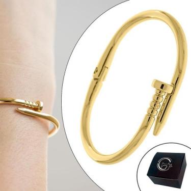 Imagem de Pulseira Bracelete Masculino Feminina Prego Banhado a Ouro - GRANADO A