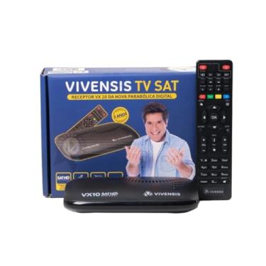 Imagem de Receptor Digital Vivensis TV, Full HD Smart via Satélite VX10, Preto Bivolt