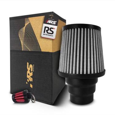 Imagem de Filtro De Ar Esportivo Duplo Fluxo Prata 2,25 - 2,5 - 2,75" - RS Air F