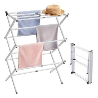 Imagem de Varal Portátil Dobrável De Chão Roupa Calcinha 3 Andares  - POWER MAID