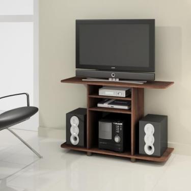 Imagem de Rack Estante Para TV Compacto Sala de Estar Quarto - Café