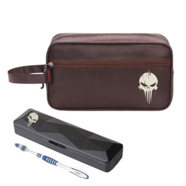 Imagem de Nécessaire Impermeável Executiva Nylon Caveira Porta Escova - Mormino
