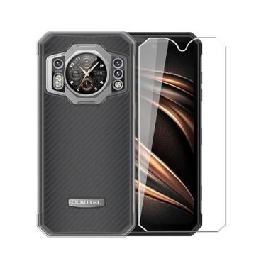 Imagem de WDMYLFTW Capa para Oukitel WP21 + película protetora de tela de vidro temperado - Capa protetora de TPU à prova de choque flexível de silicone transparente para Oukitel WP21 (transparente)