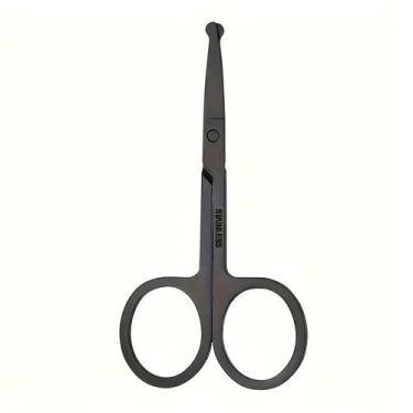 Imagem de Tesoura De Precisão De Aço Inoxidável Para Barba, Cabelo Facial, Ponta