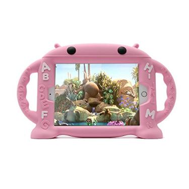 Imagem de Capa infantil para iPad Mini 5/4/3/2/1 capa protetora de silicone à prova de choque com suporte para Apple iPad Mini 5ª geração 7,9" 2019 [série de robô de desenho animado ChinFAI], rosa