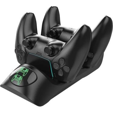 Imagem de UKELALA Base De Carregamento Para Controle Ps5 Com Cabo Tipo C, Duplo Rápido Playstation 5