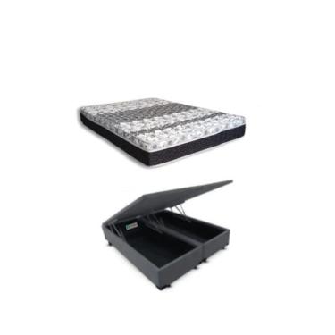 Imagem de Cama Box Baú Casal king Size + Colchão de Molas  Castor Class Macio 19