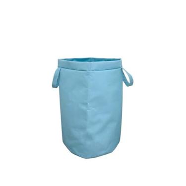 Imagem de Cesto de Roupa Suja, Organizador Multiuso Dobrável para Brinquedos(48L - Azul bebê)