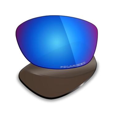 Imagem de Mryok Lentes de reposição polarizadas Plus para óculos de sol Arnette La Pistola AN4179, HD Polarized, proteção UV, resistente a impactos e ajuste perfeito - Azul gelo