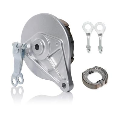 Imagem de JMCHstore Kit de sapata de tampa de freio de tambor traseiro com tensor de corrente para Baja Massimo MB200, Baja Heat, Mini Baja, Baja Warrior, Baja Carbon 6.5 Serengeti puma/Yukon trail puma 196cc