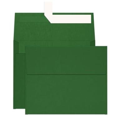 Imagem de Envelopes verde-escuros A2 pacote com 100 autovedantes, envelopes de convite imprimíveis Goefun 120 GSM 4-3/8 x 5-3/4 para fazer cartões, fotos, convites de casamento, formatura, chá de bebê e vários
