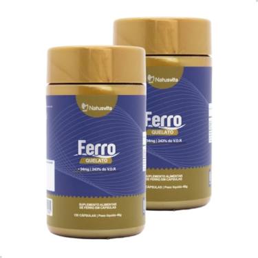 Imagem de Ferro Quelato 34mg (243% V.D.) (2 und. 240 cápsulas)