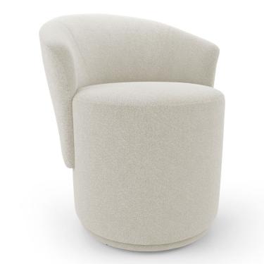 Imagem de Poltrona Orgânica Living Mavi Fixa Bouclê Creme - Desk Design