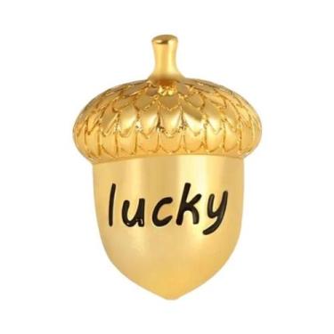 Imagem de Pulseira De Charms Feminina Em Prata 925 Banho De Ouro Com Coelho, Cru