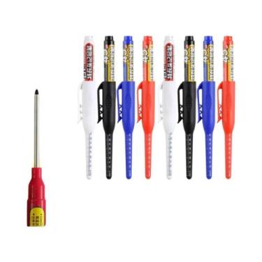 Imagem de Conjunto De Canetas Marcadoras Para Carpinteiro Com Ponta Longa De 45m