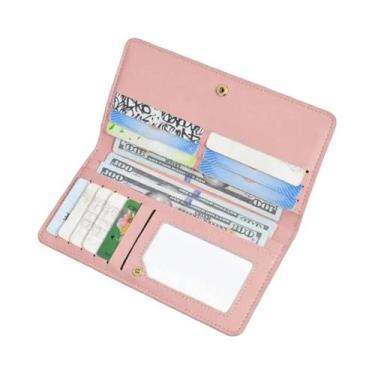 Imagem de Carteira Ultra-Fina Com Bloqueio RFID Para Mulheres, Bolsa Multi-Cartã