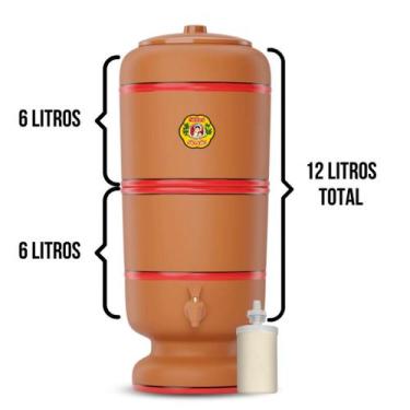 Imagem de Filtro de Barro Stefani São João Tradicional 6 Litros - Ceramica Stefa