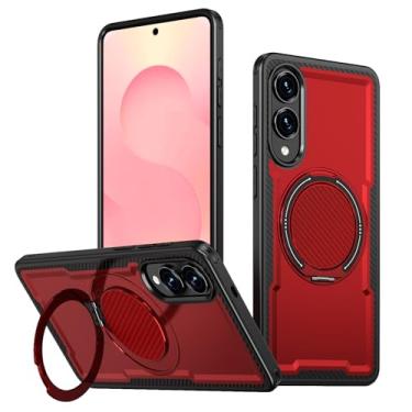 Imagem de IDYStar Capa para Galaxy S26 Ultra com suporte giratório de 360° - Proteção contra quedas de 16 pés compatível com MagSafe, capa antiimpressão digital à prova de choque para Galaxy S26 Ultra para