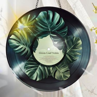 Imagem de Protetor solar de acrílico colorido, decoração de janela suspensa com design de vitral impresso, apanhador de sol, arte de parede de arco-íris, ornamentos de Natal para uso interno e externo 19,8 x