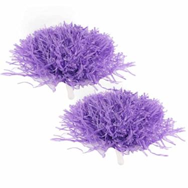 Imagem de Naroote Cheerleading Pom Poms Leve Durável Equipe Personalizada Look para Reunião Esportiva, Celebração de Feriados, Performance de Palco 2pcs Esquadrão de Torcida (#7)