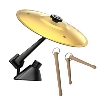 Imagem de Generic Prato de bateria para saída de ar de carro, mini tambor com símbolo de carro, acessório automotivo divertido, prato de ataque compacto, instrumento, Ouro