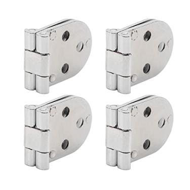 Imagem de 4 Conjuntos de dobradiça aba 180 graus metal dobrável topo flip liga zinco resistente à corrosão e ferrugem para mesa máquina costura computador café