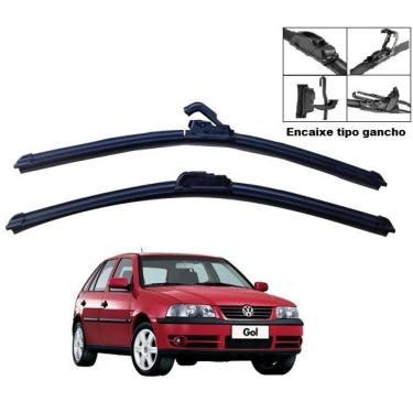Imagem de Kit Palheta Limpador Parabrisa Para-brisa Dianteiro Volkswagen Gol G3