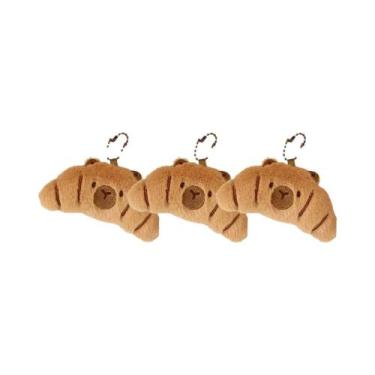 Imagem de Pingente De Pelúcia Kawaii Capivara: Charmoso Boneco Temático De Comid