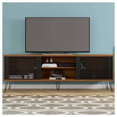 Imagem de Rack Bancada Para TV Até 72 Polegadas Frizz Marrom Caemmun